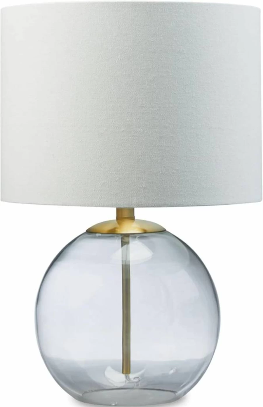 Signature Design by Ashley Samder 20.75" White Contemporary Glass Table Lamp - Modern Home Lighting Decor