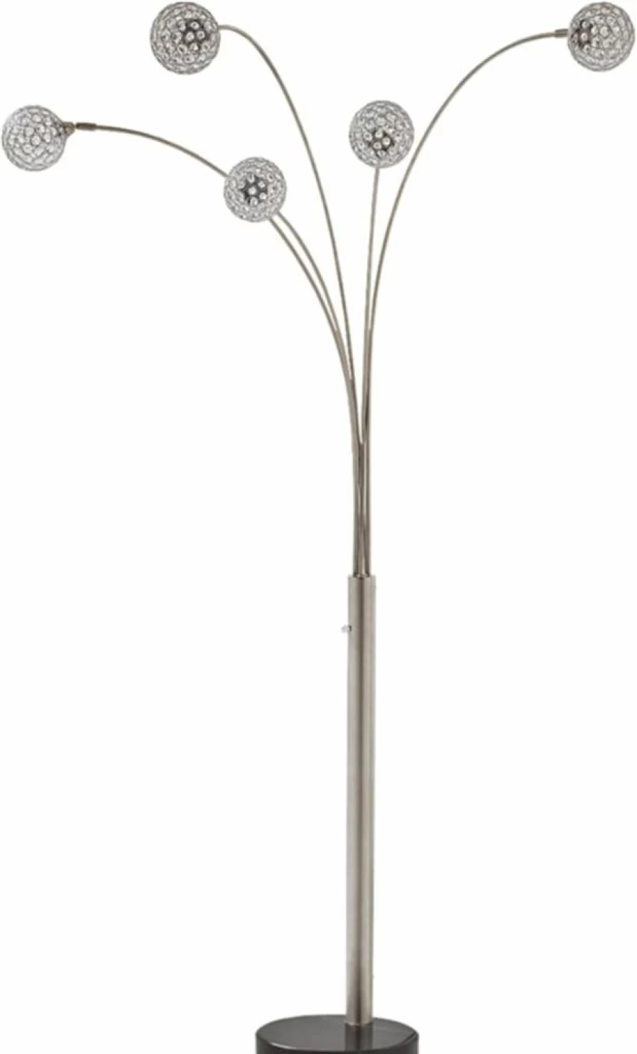 Signature Design by Ashley Winter Arc Floor Lamp in Silver - Modern Arc Lighting L725089