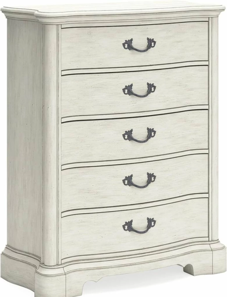 Signature Design by Ashley Arlendyne 9-Drawer Dresser with Felt-Lined Top, White Traditional Bedroom Chest