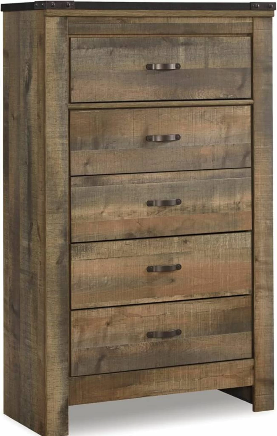 Signature Design by Ashley Brinxton Contemporary 5-Drawer Dresser in Almost Black - Modern Chest of Drawers for Bedroom Storage