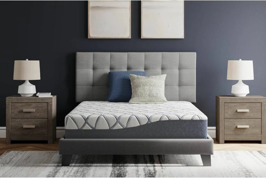 Signature Design by Ashley Queen Mattress - 10 Inch Chime Elite 2.0 Firm Green Tea Memory Foam for Cool Sleep & Pressure Relief