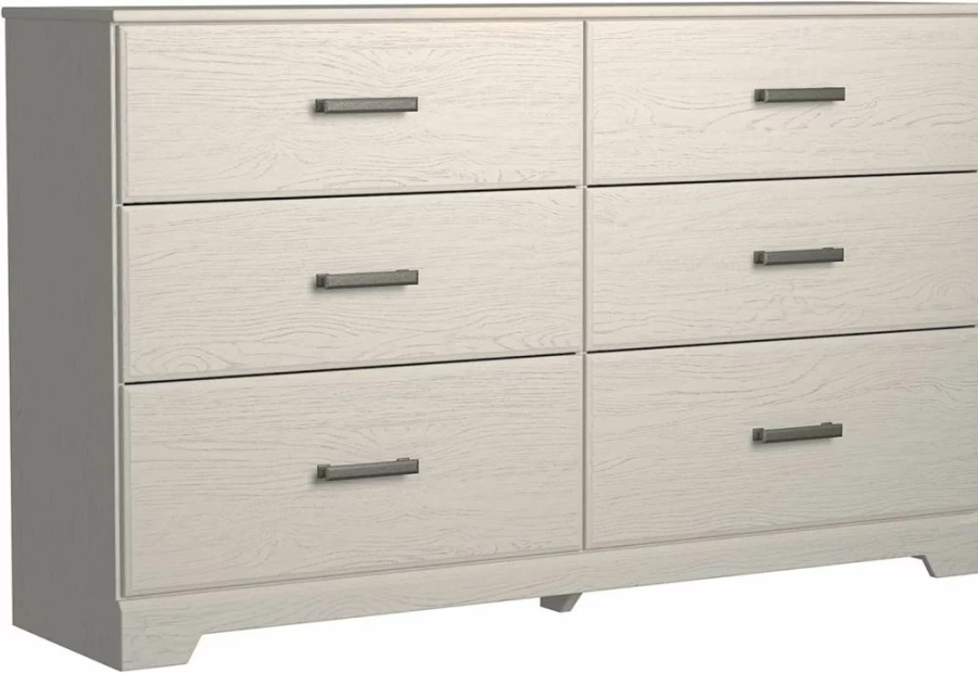 Signature Design by Ashley Ralinski 6-Drawer Dresser in Warm Gray Finish - Stylish Bedroom Chest of Drawers