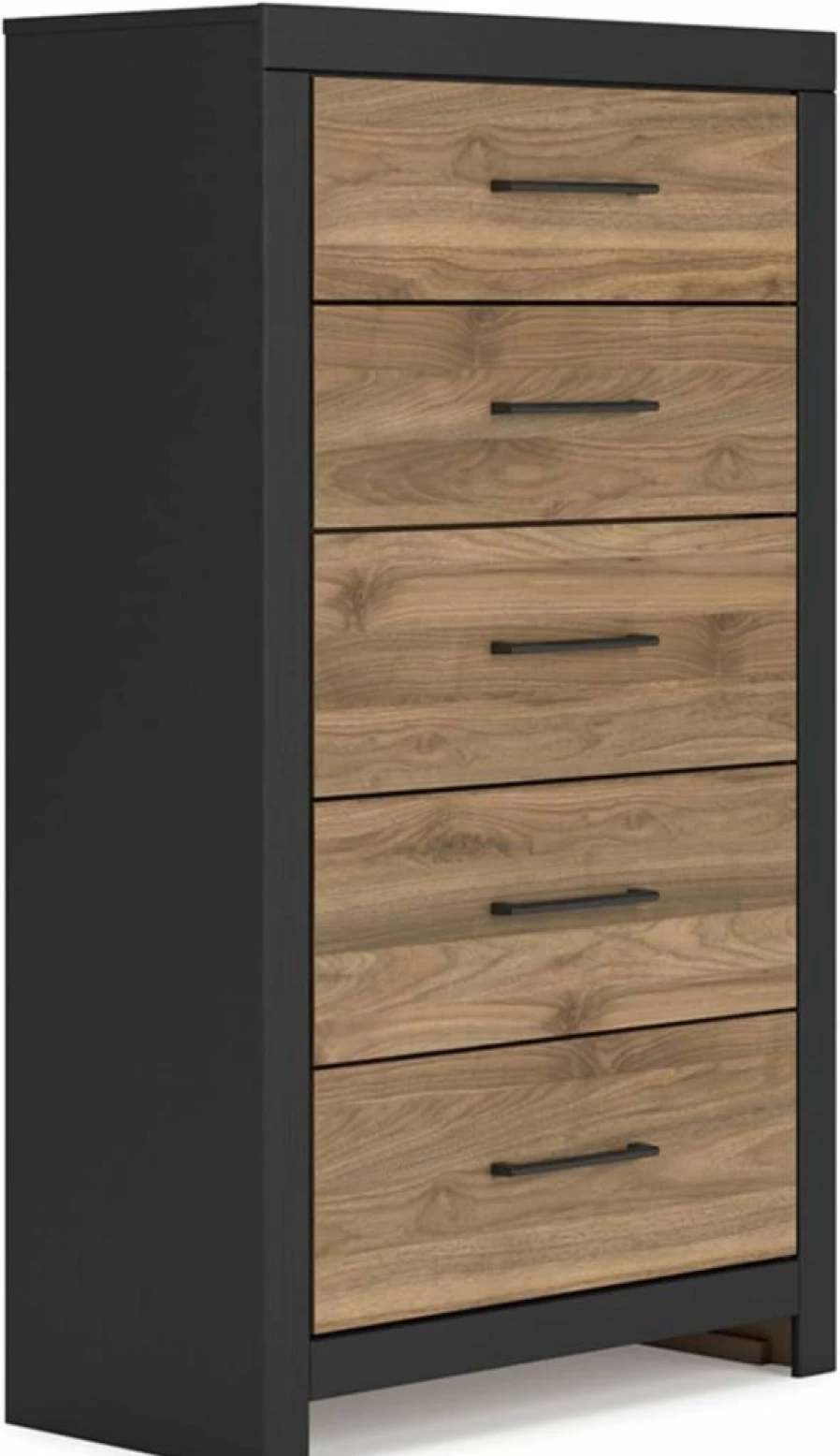 Signature Design by Ashley Cambeck Industrial 5-Drawer Dresser, Whitewash Finish, Safety Stop Feature