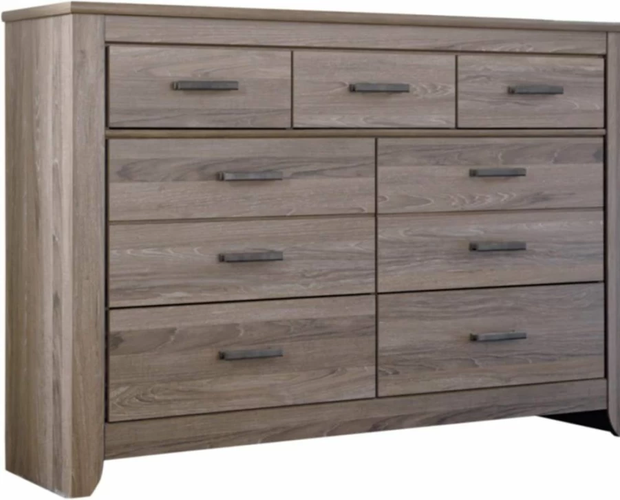 Signature Design by Ashley Bellaby 7-Drawer Farmhouse Dresser in Whitewash Finish - Stylish Storage Solution