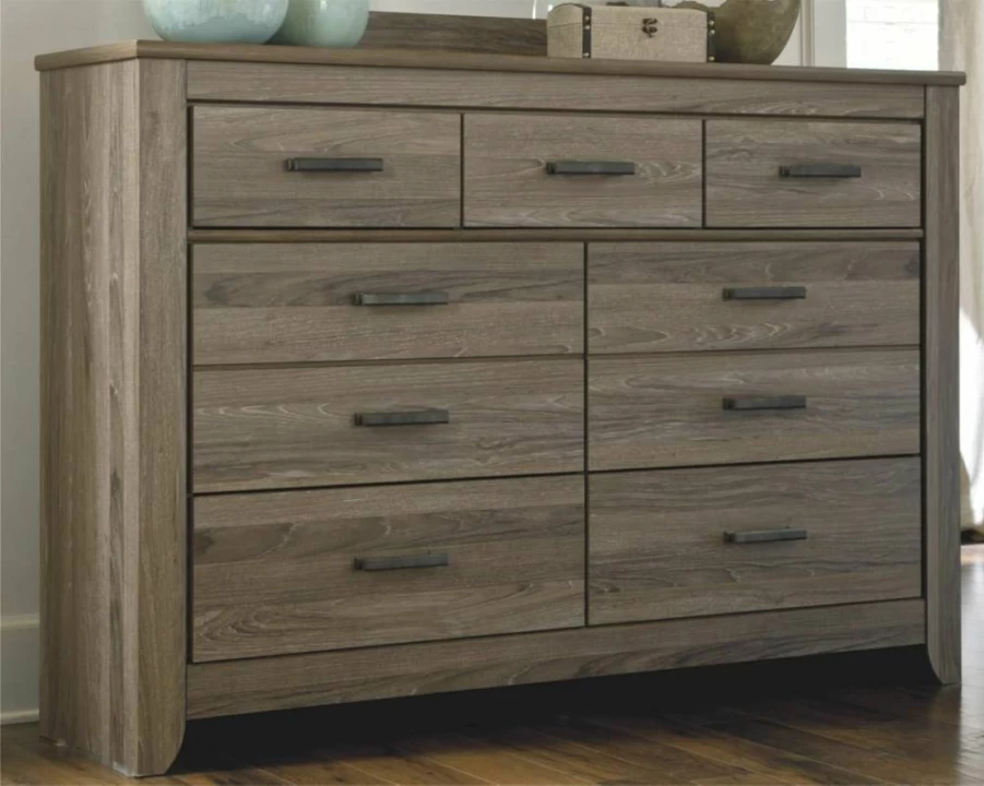 Signature Design by Ashley Bellaby 7-Drawer Farmhouse Dresser in Whitewash Finish - Stylish Storage Solution