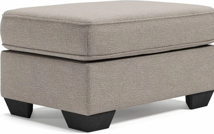 Signature Design by Ashley Greaves Modern Gray Accent Ottoman - Stylish Footrest & Storage Bench