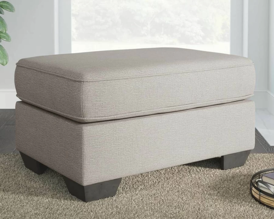 Signature Design by Ashley Greaves Modern Gray Accent Ottoman - Stylish Footrest & Storage Bench