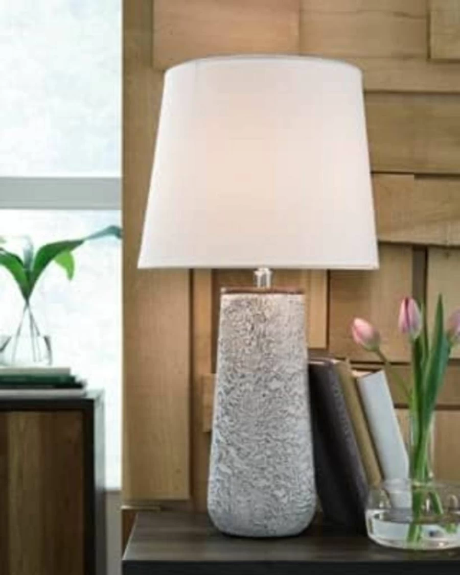 Signature Design by Ashley Chaston Modern Antique White Table Lamp Set - 2-Piece Lighting Collection