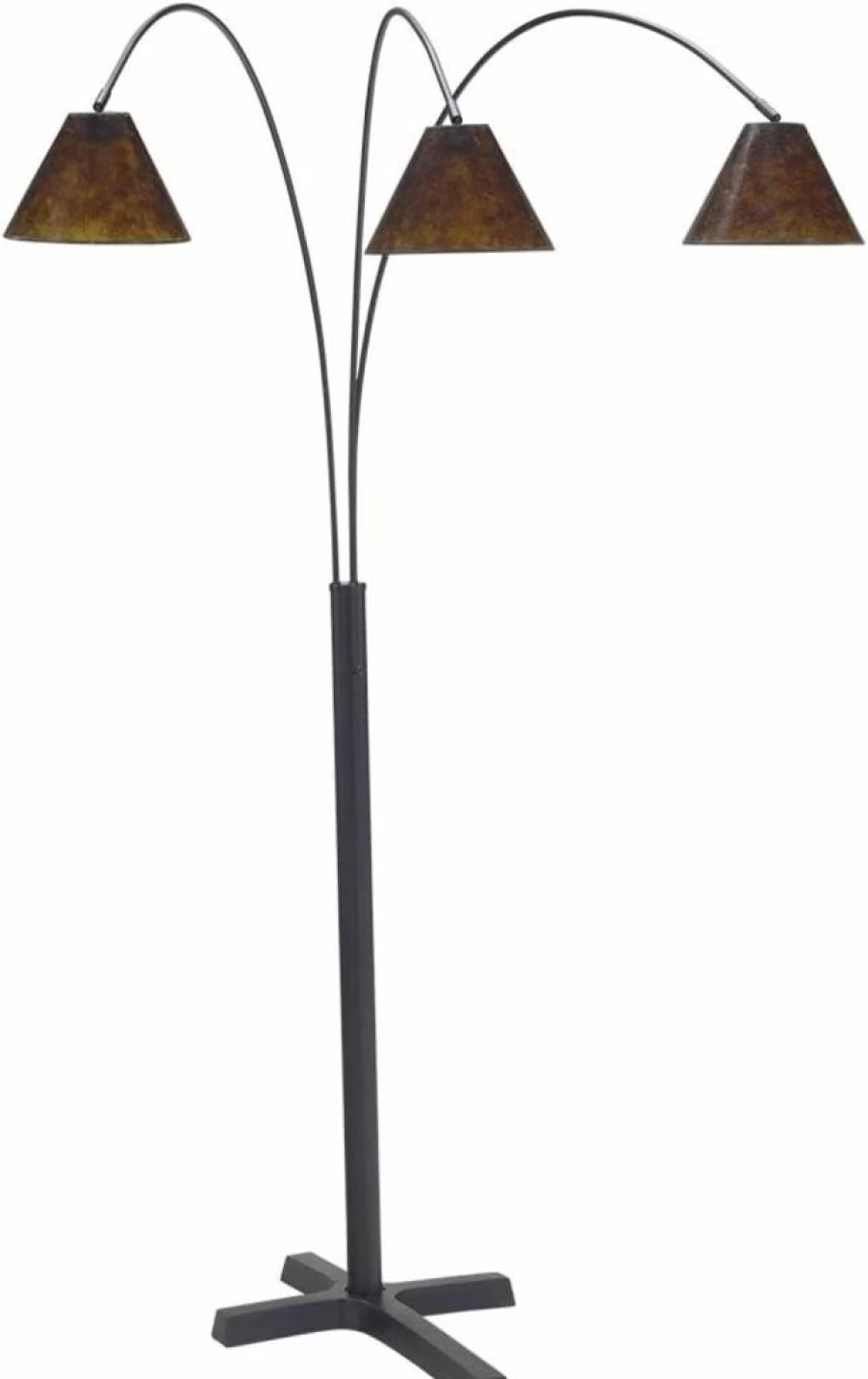 Signature Design by Ashley Sheriel Black Industrial Arc Floor Lamp with Adjustable Metal Neck