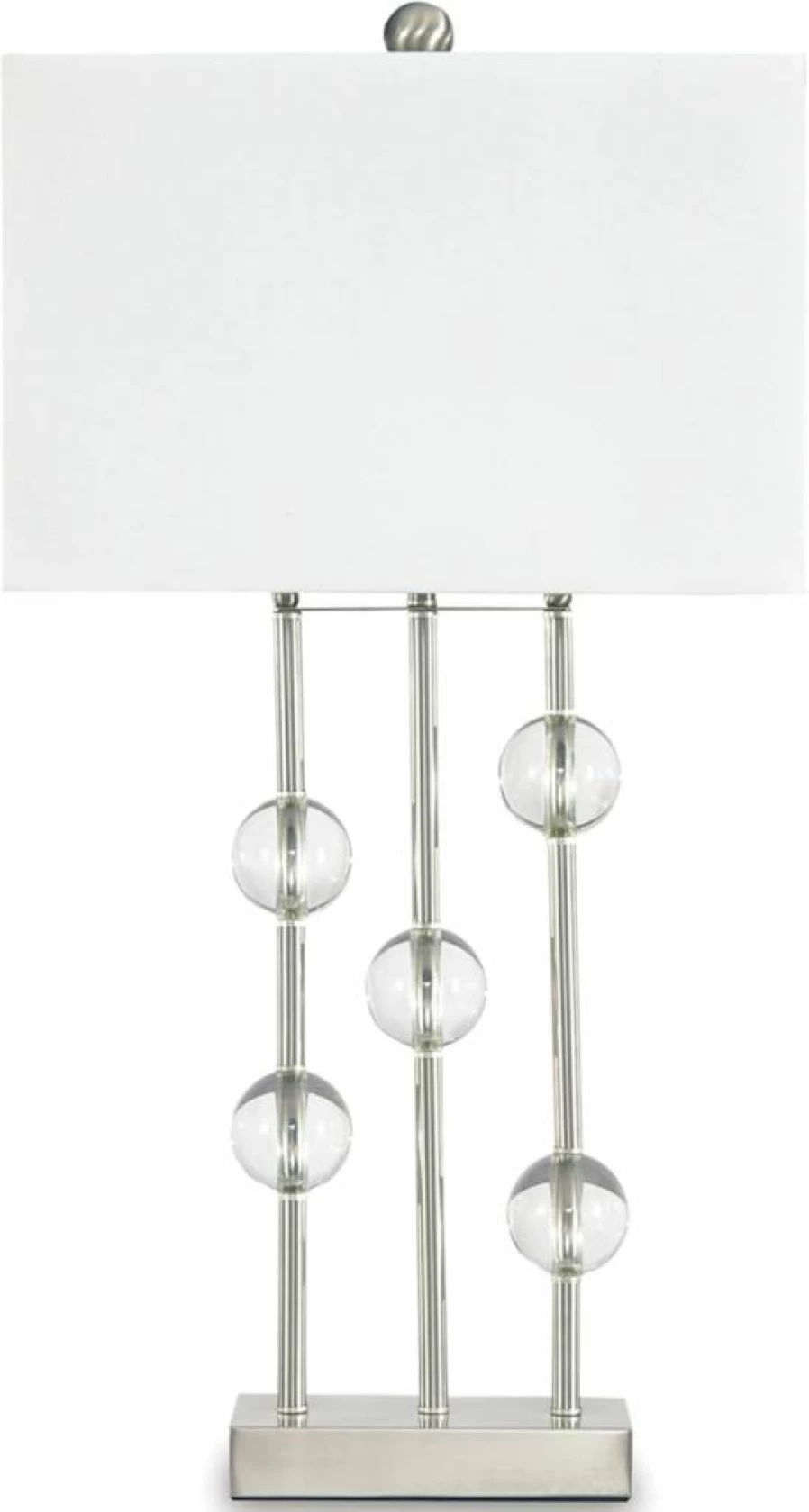Signature Design by Ashley Jaala Modern Glam 31.75" Silver Crystal & Metal Table Lamp for Elegant Home Decor