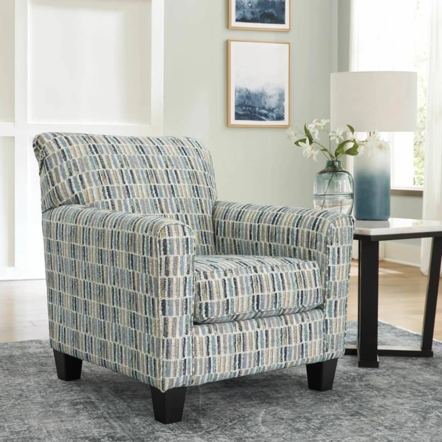 Signature Design by Ashley Dovemont Beige Animal Print Accent Chair, Modern Leopard Pattern Lounge Chair