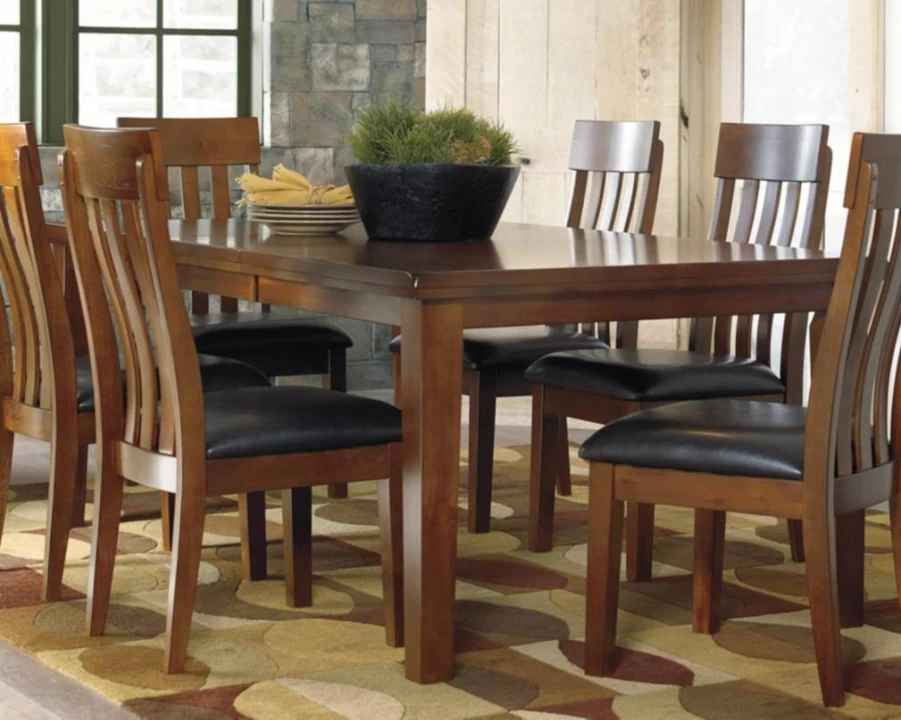 Signature Design by Ashley Ralene Traditional Extendable Dining Table - Medium Brown Finish, Classic Style
