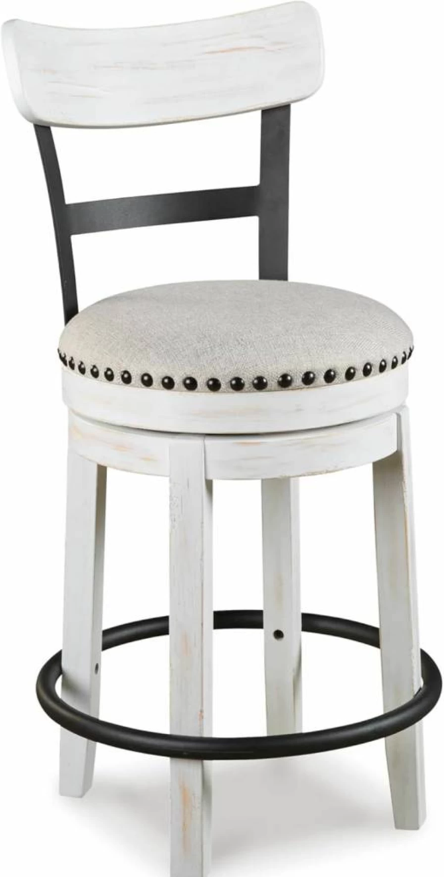 Signature Design by Ashley Pinnadel 30" Swivel Bar Stool - Modern Pub Height Counter Stool in Light Brown