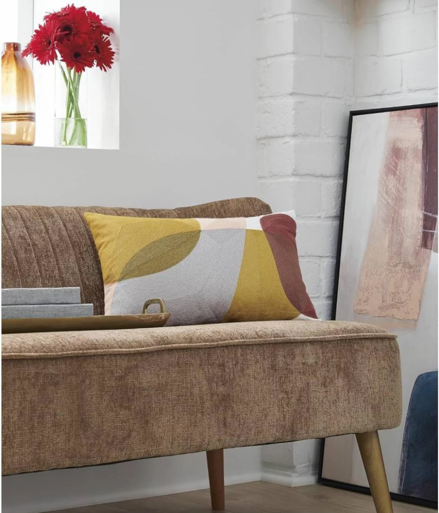 Signature Design by Ashley Varness Standard Pillow - Soft Yellow & Light Gray Decorative Cushion for Bed & Sofa