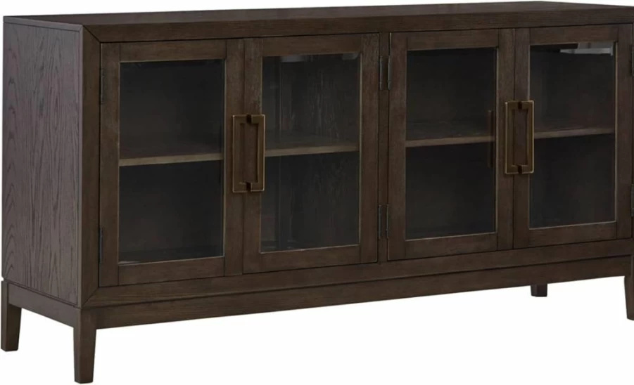 Signature Design by Ashley Londenbay Farmhouse Dining Server - 3 Drawers, 2 Cabinet Doors, Brown & Gray Finish