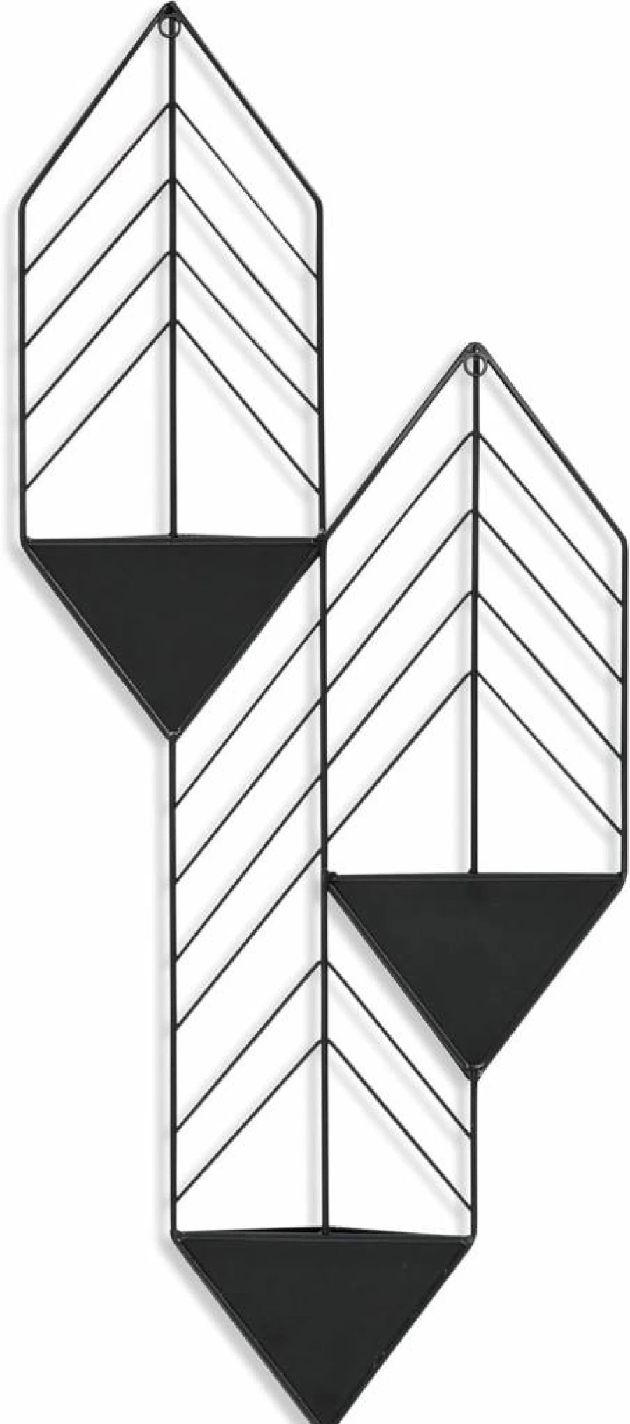 Signature Design by Ashley Dashney Modern Black Metal Wall Planter for Indoor & Outdoor Use