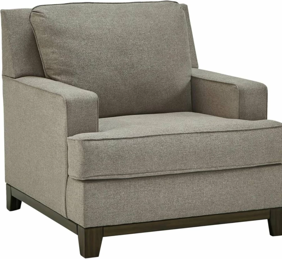 Signature Design by Ashley Kaywood Modern Track Arm Accent Chair in Grayish Brown - Contemporary Living Room Seating
