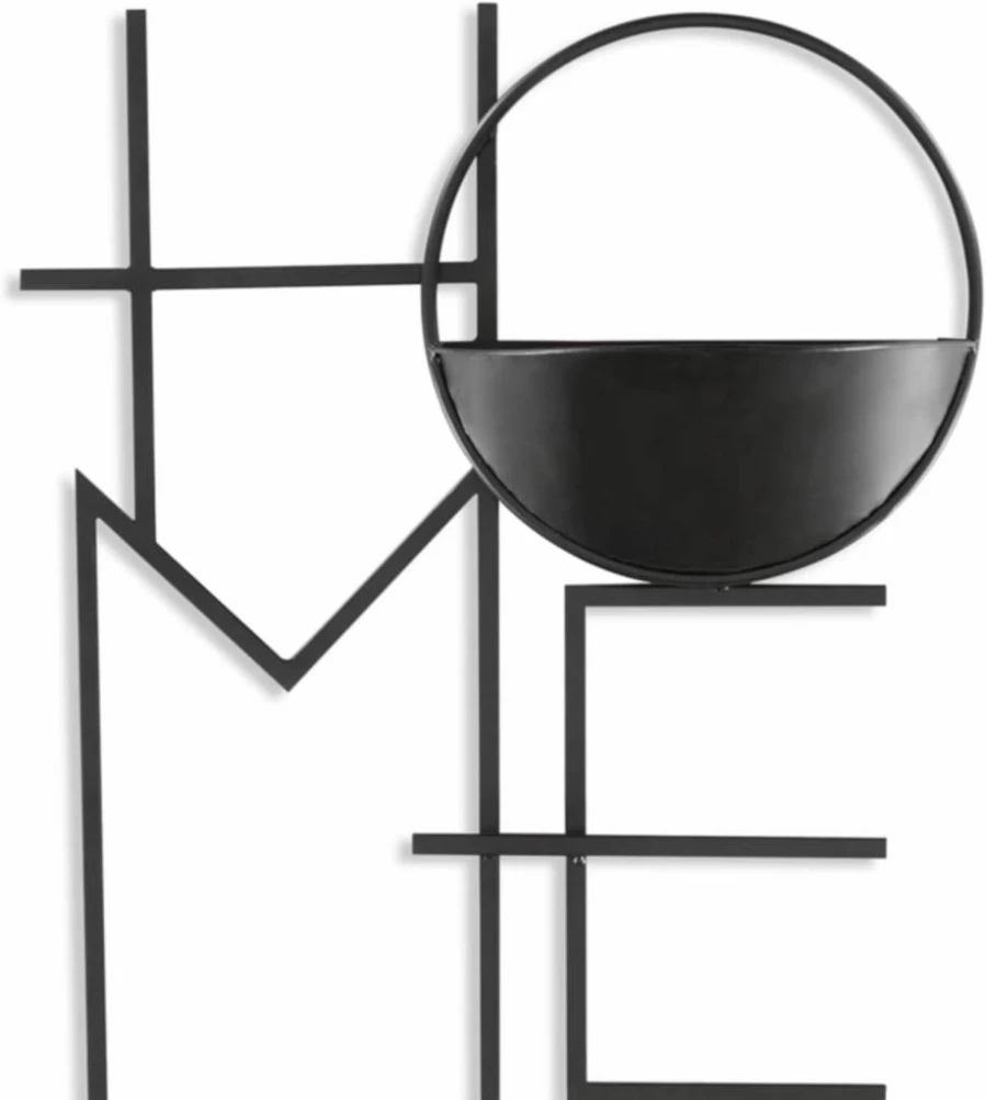 Signature Design by Ashley Dunster Black Metal Wall Planter for Indoor & Outdoor Use