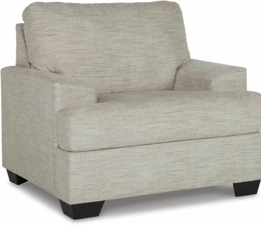 Signature Design by Ashley Vayda Light Gray Casual Upholstered Chair - Modern Comfortable Living Room Seating