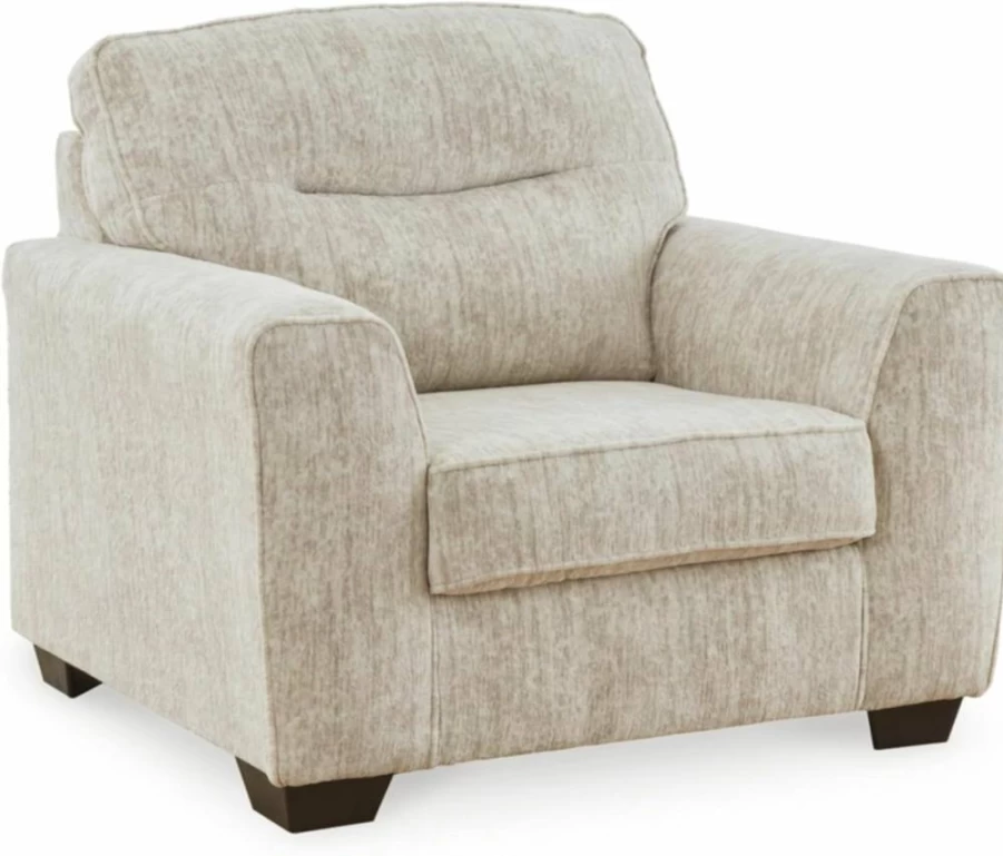 Signature Design by Ashley Lonoke Coastal Oversized Upholstered Chair in Beige - Comfortable Beach Style Living Room Seating