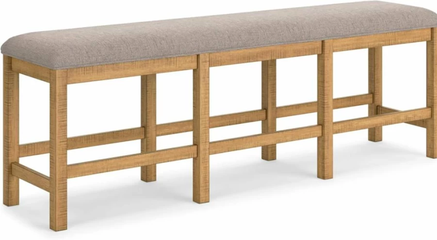 Signature Design by Ashley Havonplane 72-Inch Counter Height Dining Bench in Brown - Stylish Kitchen Bar Seating