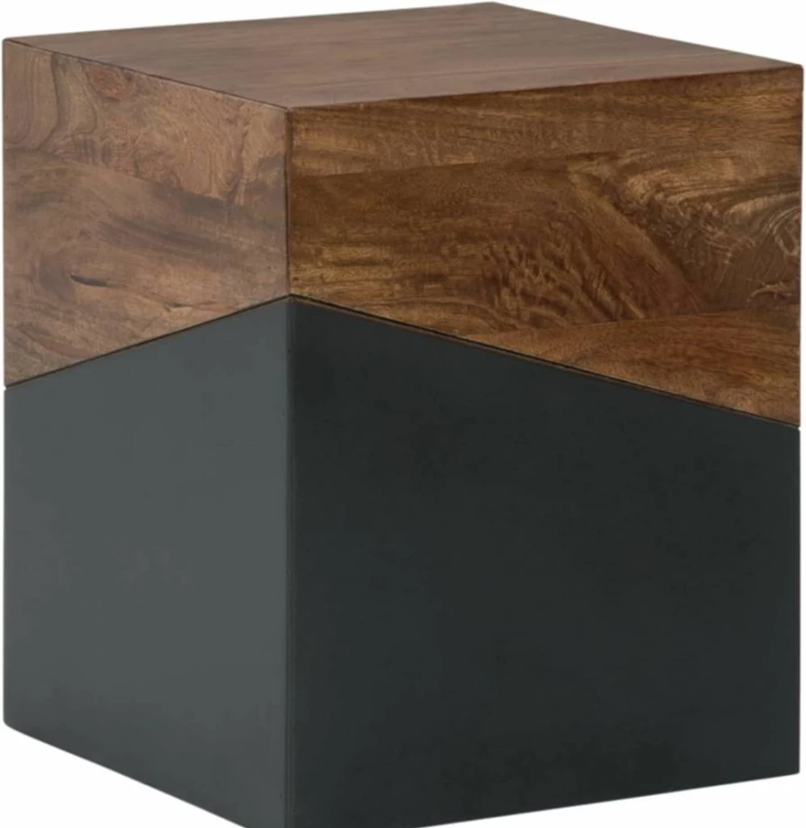 Signature Design by Ashley Trailbend Brown & Gunmetal Accent End Table - Eclectic Style Side Table for Living Room