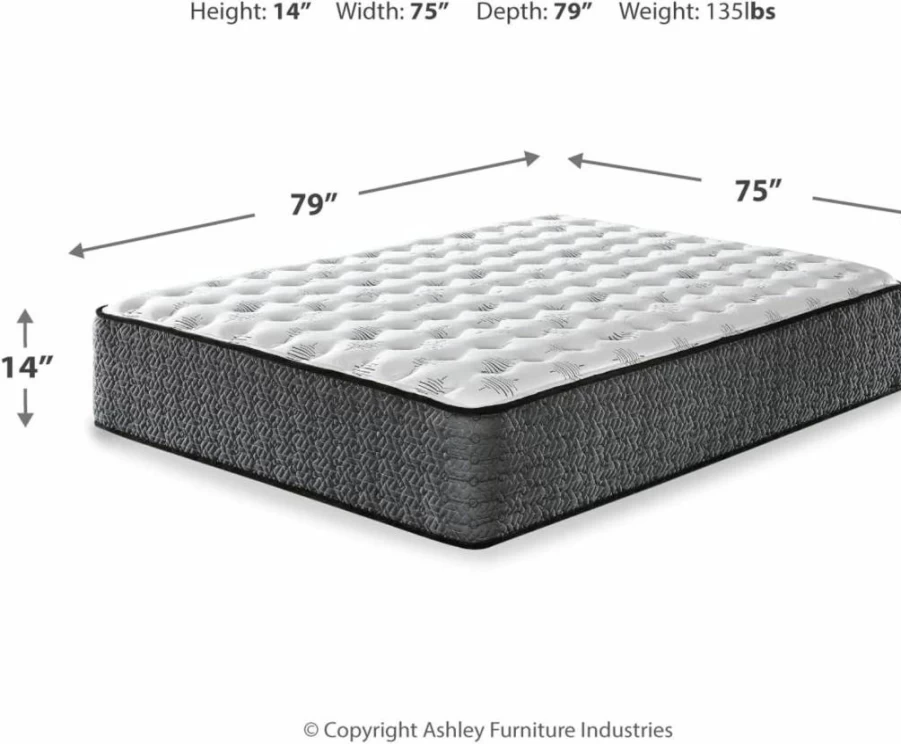 Signature Design by Ashley Twin Hybrid Mattress - 13 Inch Gel Memory Foam, Pillow Top for Pressure Relief & Edge Support, Cool Sleep Technology