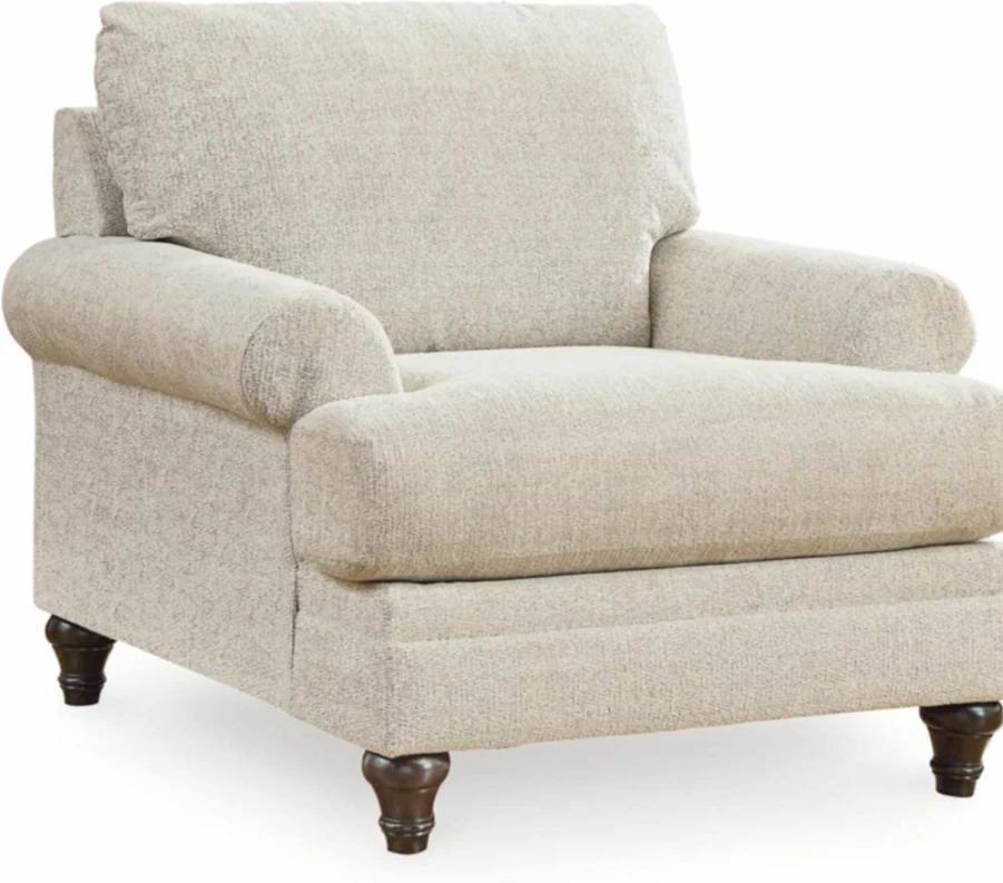 Signature Design by Ashley Valerani Classic Upholstered Accent Chair in Beige Fabric for Living Room
