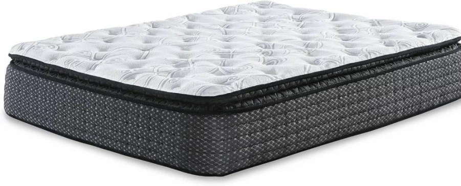 Signature Design by Ashley King Size Hybrid Mattress - 11" Plush Pillowtop with Gel Memory Foam & Lumbar Support