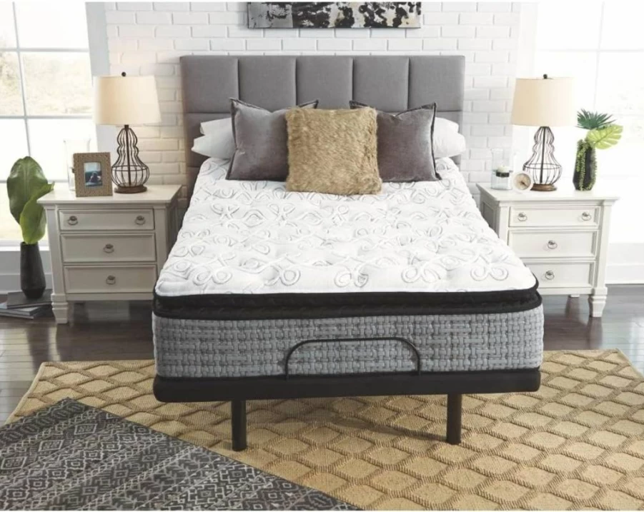 Signature Design by Ashley Queen Hybrid Mattress - 12 Inch Cooling Gel Memory Foam, Lumbar Support, Medium Firm