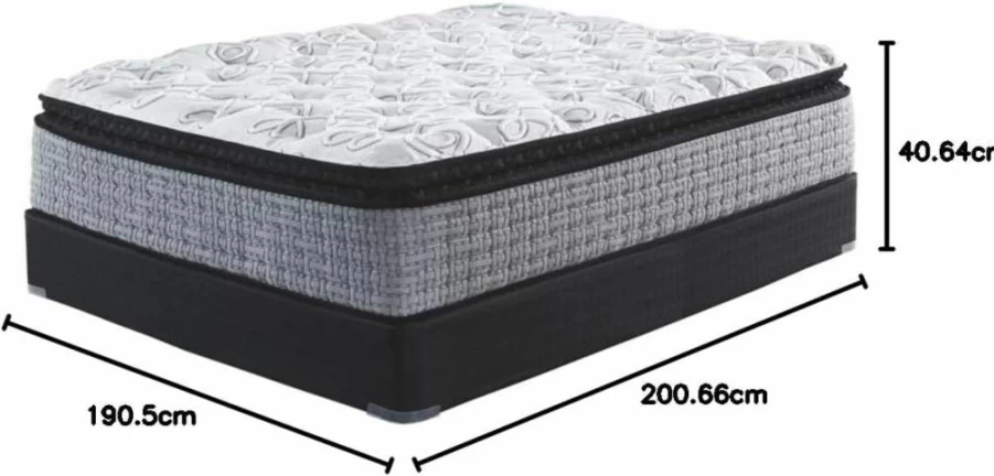 Signature Design by Ashley Queen Hybrid Mattress - 12 Inch Cooling Gel Memory Foam, Lumbar Support, Medium Firm
