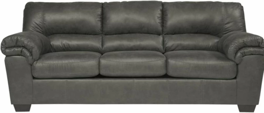 Signature Design by Ashley Bladen Brown Faux Leather Sleeper Sofa, Full Size Upholstered Convertible Couch