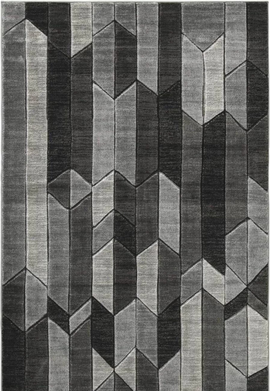Signature Design by Ashley Chayse Modern Area Rug - 7' x 10' Medium Pile Brown Rug for Living Room, Bedroom