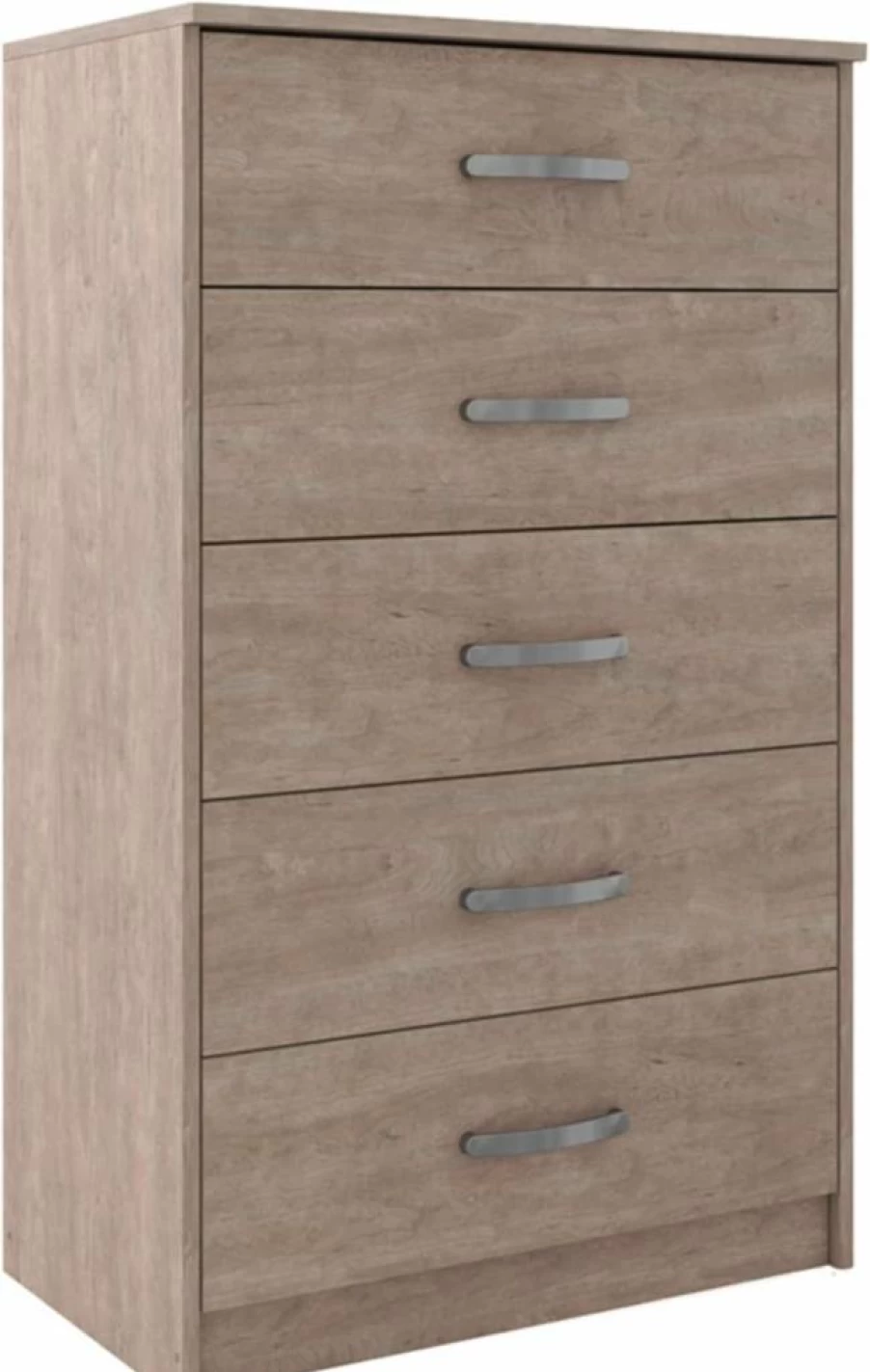 Signature Design by Ashley Finch Modern 5-Drawer Dresser - Black Chest with Ball-Bearing Glides & Safety Stop