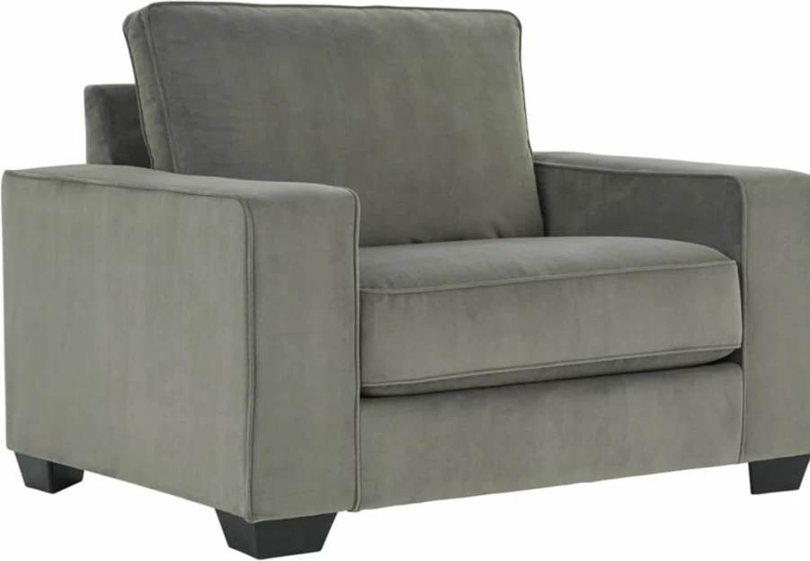 Signature Design by Ashley Angleton Modern Oversized Upholstered Chair 21" Gray Lounge Seat