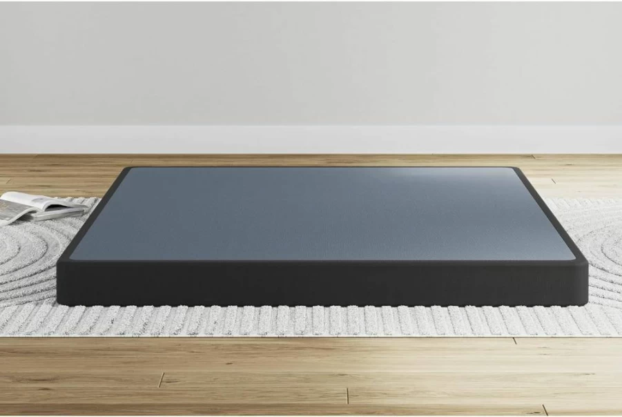 Signature Design by Ashley California King Low Profile Metal Bed Frame - Easy Assembly Black Foundation