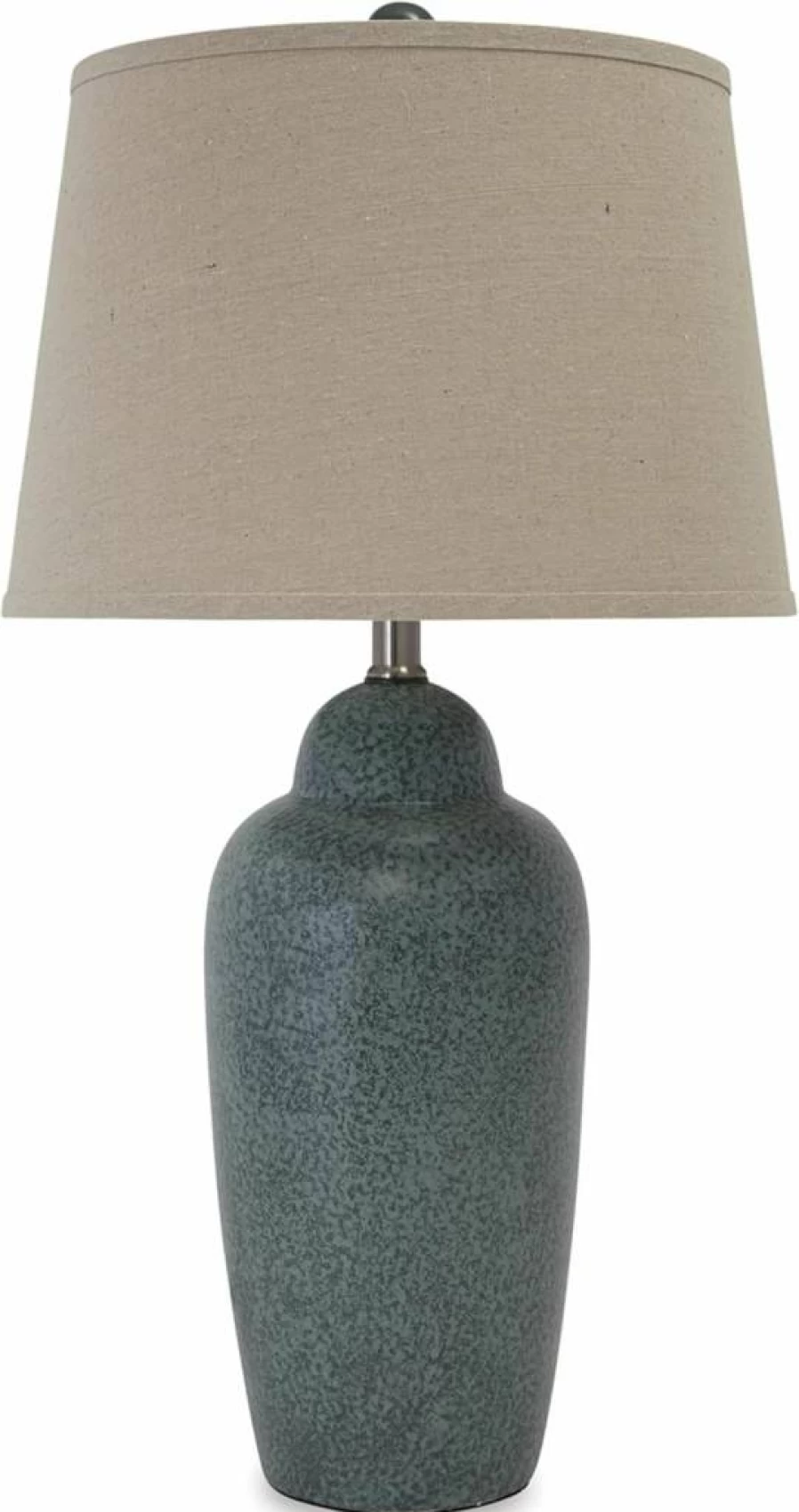Signature Design by Ashley Saher 30-Inch Dark Green Glazed Ceramic Table Lamp, Contemporary Style