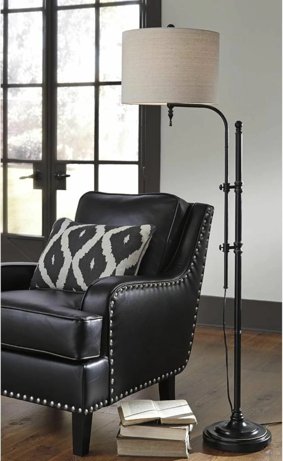 Signature Design by Ashley Anemoon 34.5" Black Industrial Rustic Table Lamp for Home Decor