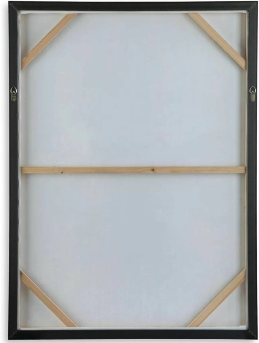 Signature Design by Ashley Acebell Modern Abstract Hand-Painted Canvas Wall Art - 71x48 Inches Gray & White Contemporary Home Decor