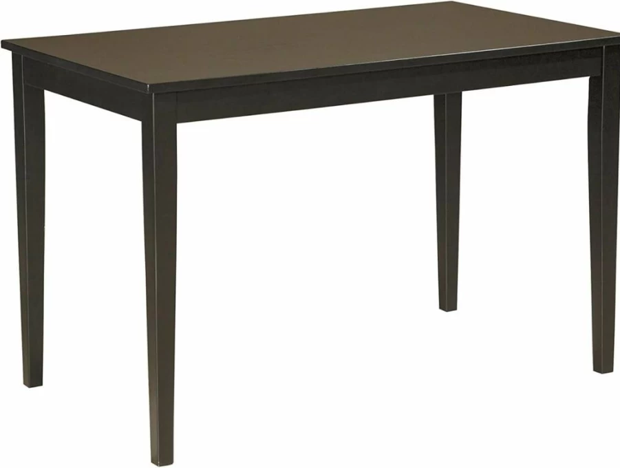 Signature Design by Ashley Kimonte Black Rectangular Dining Table for Modern Rooms