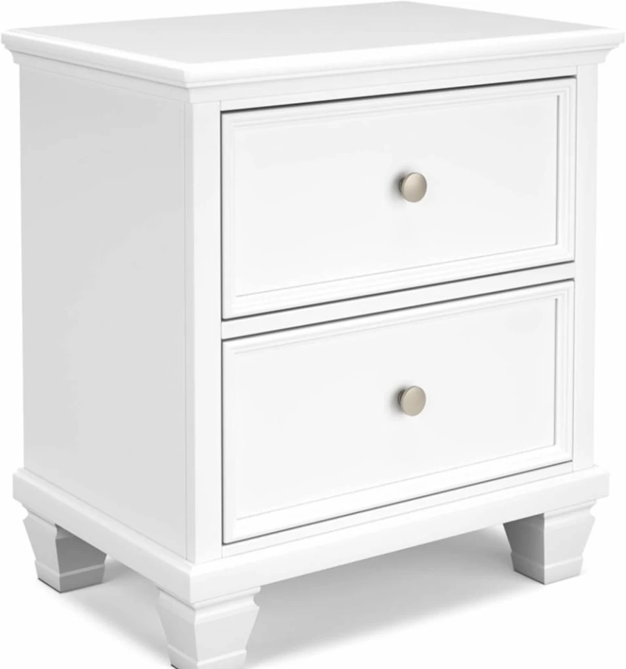 Signature Design by Ashley Danabrin Classic Nightstand - 2-Drawer Bedside Table, Dark Brown Finish, 26.63" Height