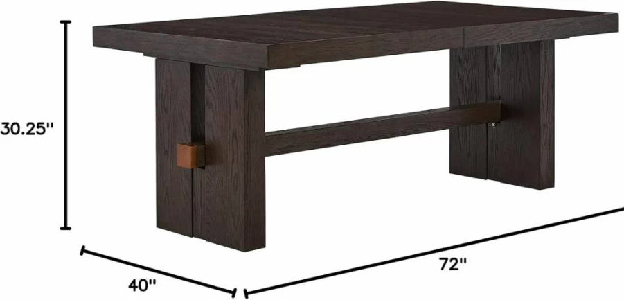 Signature Design by Ashley Burkhaus Traditional Dark Brown Rectangle Extendable Dining Table