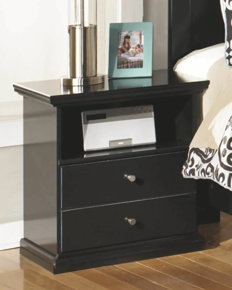 Signature Design by Ashley Bostwick Shoals Kids Nightstand - White Traditional Bedside Table with Drawer & Storage Cubby, 24.37 Inch Height