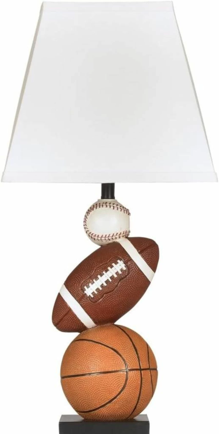 Signature Design by Ashley Nyx Youth 24" Sports Theme Table Lamp - Brown & Orange Baseball & Football Decor