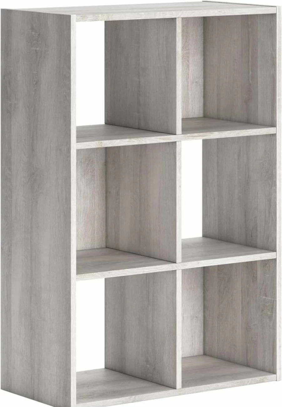 Signature Design by Ashley Langdrew 8-Cube Black Bookcase & Storage Organizer for Home & Office