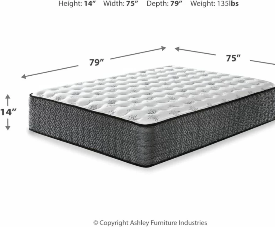 Signature Design by Ashley King Size Hybrid Mattress - 16" Euro Top with Cooling Gel Memory Foam, Ultra Luxury Plush Support