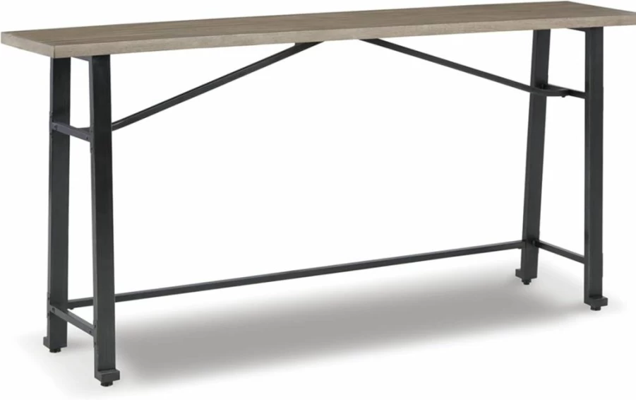 Signature Design by Ashley Lesterton Rustic Long Narrow Console Table for Hallway & Living Room, Light Brown and Black Finish