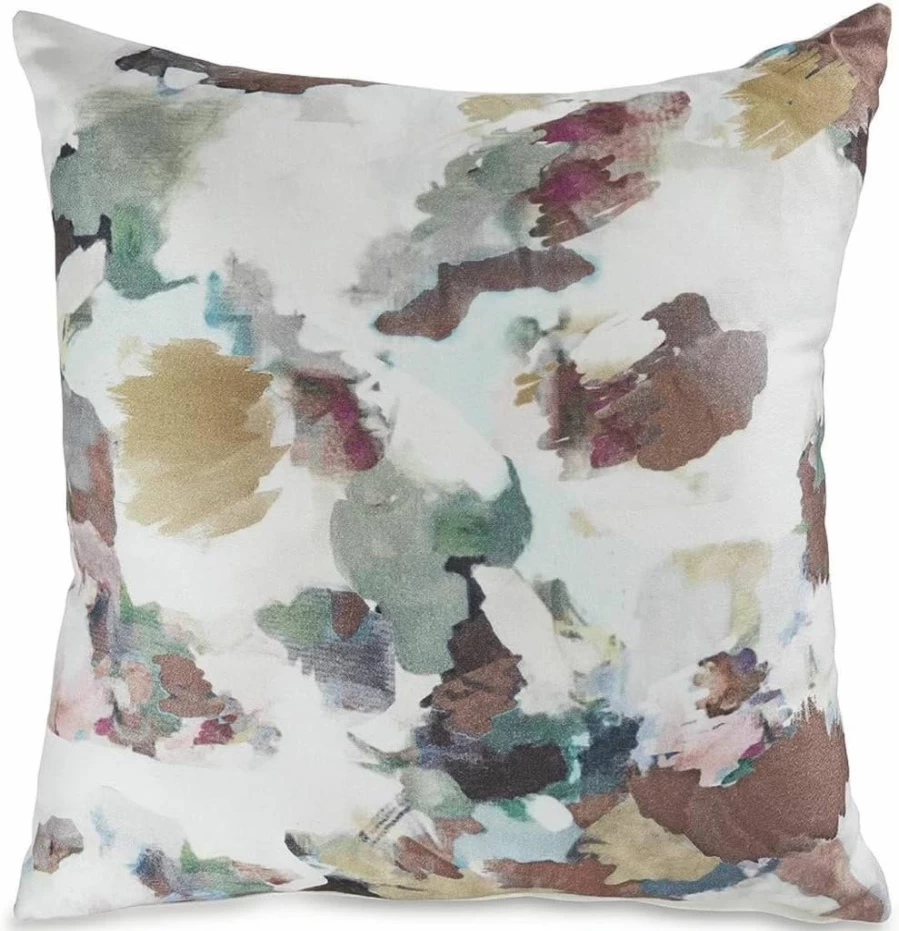 Signature Design by Ashley Herston Square Decorative Pillow in White and Green