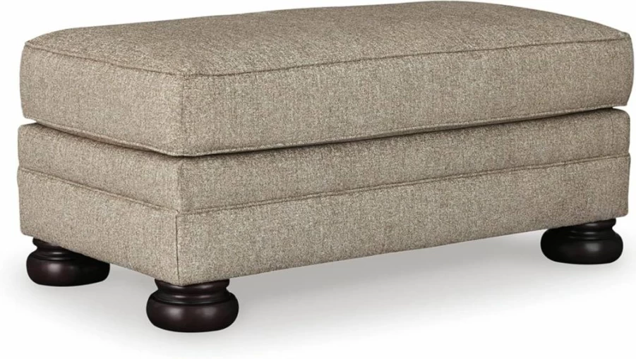 Signature Design by Ashley Kananwood Traditional Rectangular Storage Ottoman in Light Brown
