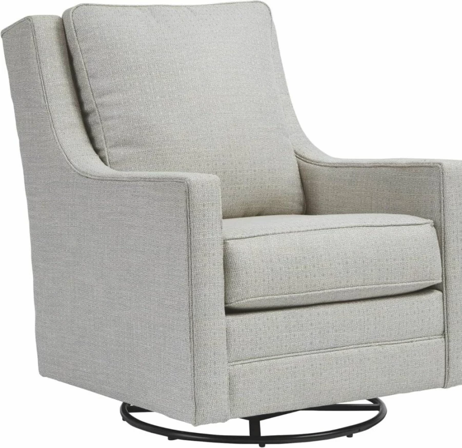 Signature Design by Ashley Kambria Modern Swivel Glider Chair for Nursery, Gray Accent Recliner